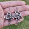 Witch Snake Drop Earrings Gothic Serpent Earrings Pagan Ear Jewelry Wicca Gift for women