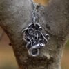 Witch Snake Pendant Necklace Serpent Mushrooms Natural Animal Gothic Gothic Amulet Jewelry
