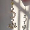 Witch Sun Crescent Moon Crystal Sun Catcher Celestial Crystal Prism Window Haning Home Decor Gift Occult Decor