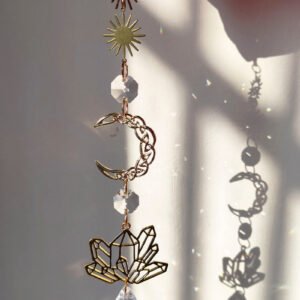 Witch-Sun-Crescent-Moon-Crystal-Sun-Catcher-Celestial-Crystal-Prism-Window-Haning-Home-Decor-Gift-Occult Witch Sun Crescent Moon Crystal Sun Catcher Celestial Crystal Prism Window Haning Home Decor Gift Occult Decor