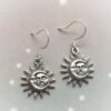 Witch Sun and Moon Earrings Celestial Space Astrology Earrings Wiccan Craft