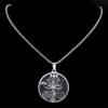 Witch Triple Moon Goddess Hecate Necklace for Women Men Stainless Steel Greek Mythology Chain Necklace Jewelry