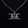 Witch Triple Moon necklace Crescent Moon Pendant Necklace Pagan Gothic Jewelry