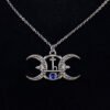 Witch Triple Moon necklace Crescent Moon Pendant Necklace Pagan Gothic Jewelry