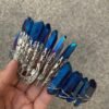 Witch accessories Moon Raw crystal crown wicca Blue quartz crown bridesmaid party ring jewelry headband Crystal jewelry gift