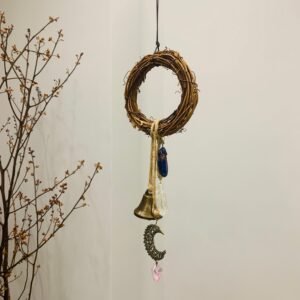 Witch bells crystal moon pendant Home Banish Evil door hanging Gothic jewelry witches bells home protection Pagan wicca decor gi