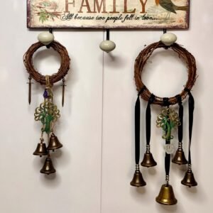 Witch broom pendant witchcraft decoration altar Magic Protection natural crystal Banish Evil Gothic door Windows Hanging