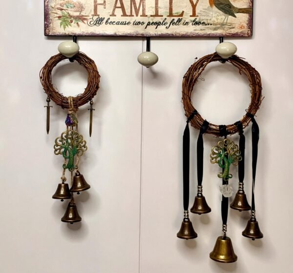 Witch broom pendant witchcraft decoration altar Magic Protection natural crystal Banish Evil Gothic door Windows Hanging