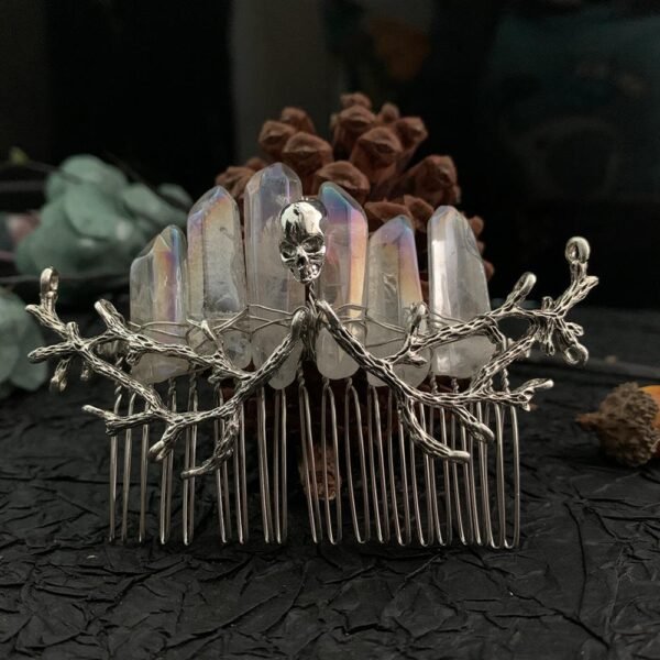 Magic Wicca~Witch, crystal branch, skull, hair comb, crown, hairpin, witchcraft accessories, party new year gift, Wicca
