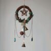 Witch door bell mini broom raw crystal protector witchcraft decoration altar decoration magic Celtic crafts pendant gift