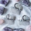Magic Wicca~Witch handmade raw crystal hair comb moon stars wicca moon witchcraft hair accessories bride party wedding bridesmaid gift