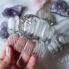 Magic Wicca~Witch handmade raw crystal hair comb moon stars wicca moon witchcraft hair accessories bride party wedding bridesmaid gift