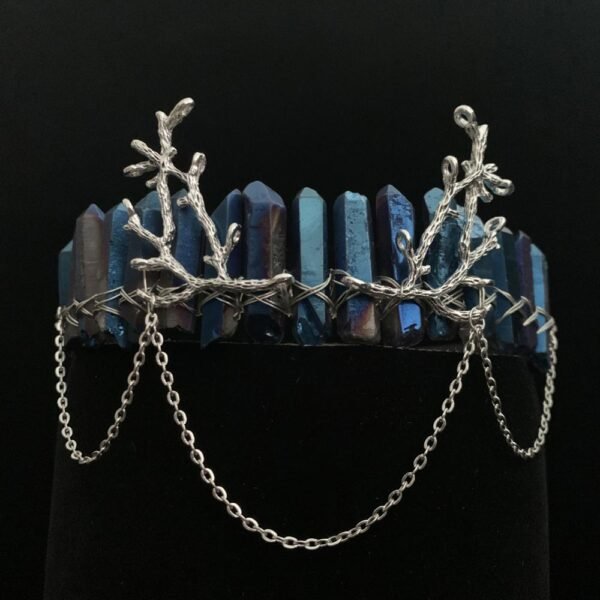 Magic Wicca~Witch raw crystal crown antlers branch headband witch mermaid princess wicca hair accessories  bride party wedding bridesmaid gift