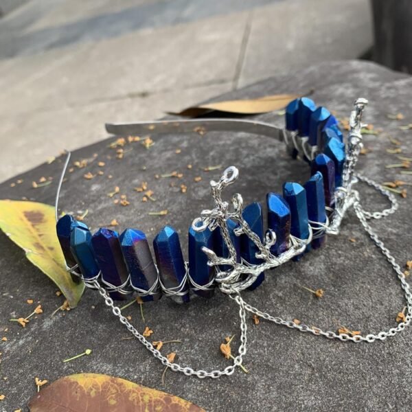 Magic Wicca~Witch raw crystal crown antlers branch headband witch mermaid princess wicca hair accessories  bride party wedding bridesmaid gift