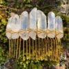 Witch raw crystal hair comb crown hairpin witchcraft accessories party new year gift