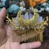 Witch raw crystal hair comb crown hairpin witchcraft accessories party new year gift