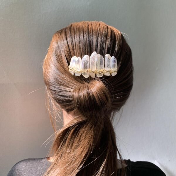 Witch raw crystal hair comb crown hairpin witchcraft accessories party new year gift