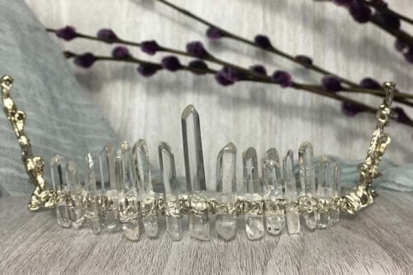 Magic Wicca~Witch raw crystal headband hair comb antler branch bride Crystal crown party moon hair accessories princess girl wedding gift