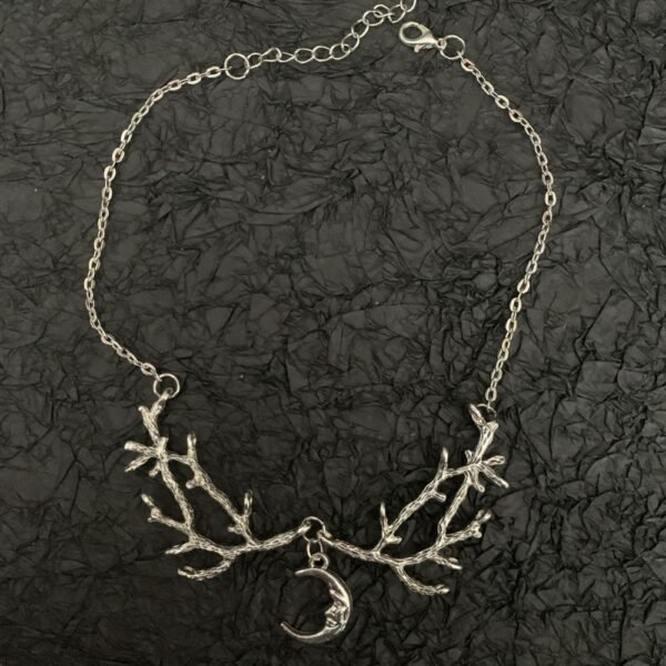 Witchcraft Accessories Moon Branch Necklace Wicca can also be worn on the head BOHO Vintage Neckband Chain Necklace Pendant