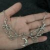 Witchcraft Accessories Moon Branch Necklace Wicca can also be worn on the head BOHO Vintage Neckband Chain Necklace Pendant