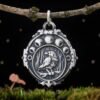 Witchcraft Accessories Moon Phase Crow Necklace Full Moon Half Moon Crescent Moon Wicca Viking Jewelry Amulet Pagan Men Women