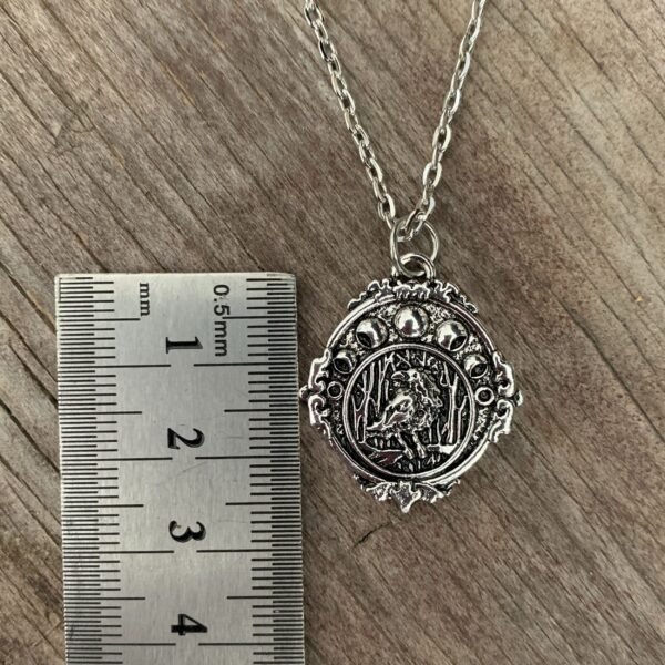 Witchcraft Accessories Moon Phase Crow Necklace Full Moon Half Moon Crescent Moon Wicca Viking Jewelry Amulet Pagan Men Women