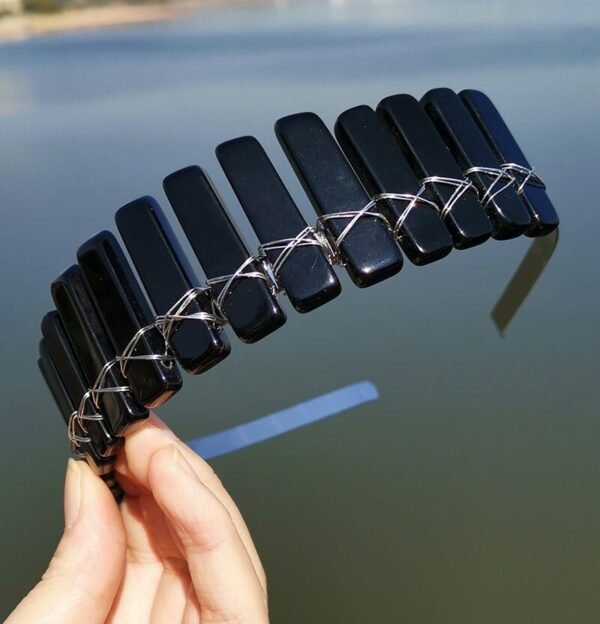 Magic Wicca~Witchcraft Accessories Raw Natural Crystal Wide Crystal Crown Headband Wicca Hair Accessories Bridal Party Gift