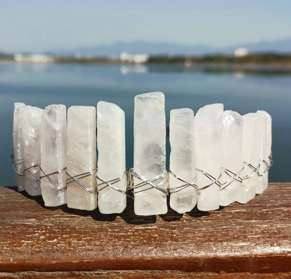 Magic Wicca~Witchcraft Accessories Raw Natural Crystal Wide Crystal Crown Headband Wicca Hair Accessories Bridal Party Gift