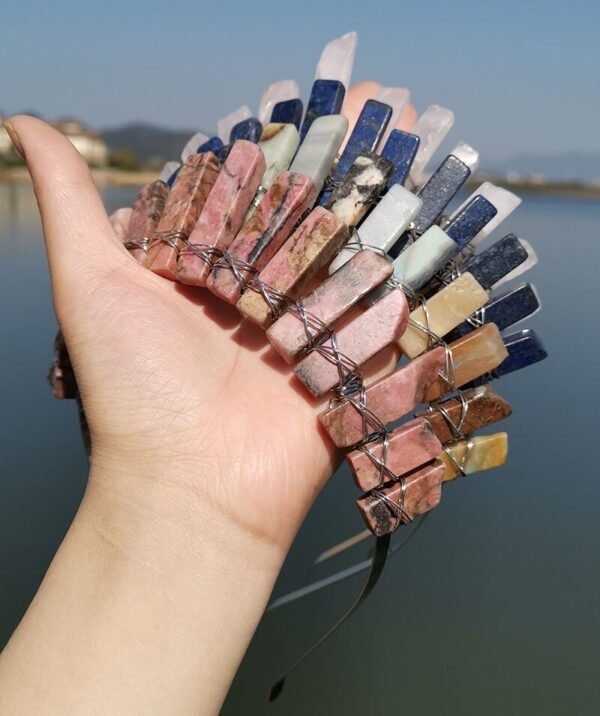 Magic Wicca~Witchcraft Accessories Raw Natural Crystal Wide Crystal Crown Headband Wicca Hair Accessories Bridal Party Gift