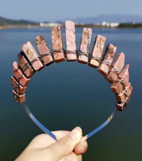 Magic Wicca~Witchcraft Accessories Raw Natural Crystal Wide Crystal Crown Headband Wicca Hair Accessories Bridal Party Gift