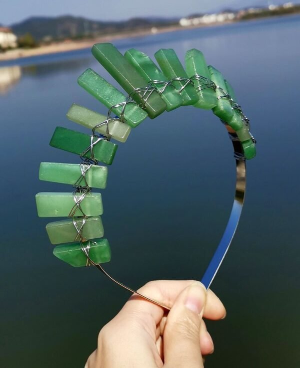 Magic Wicca~Witchcraft Accessories Raw Natural Crystal Wide Crystal Crown Headband Wicca Hair Accessories Bridal Party Gift