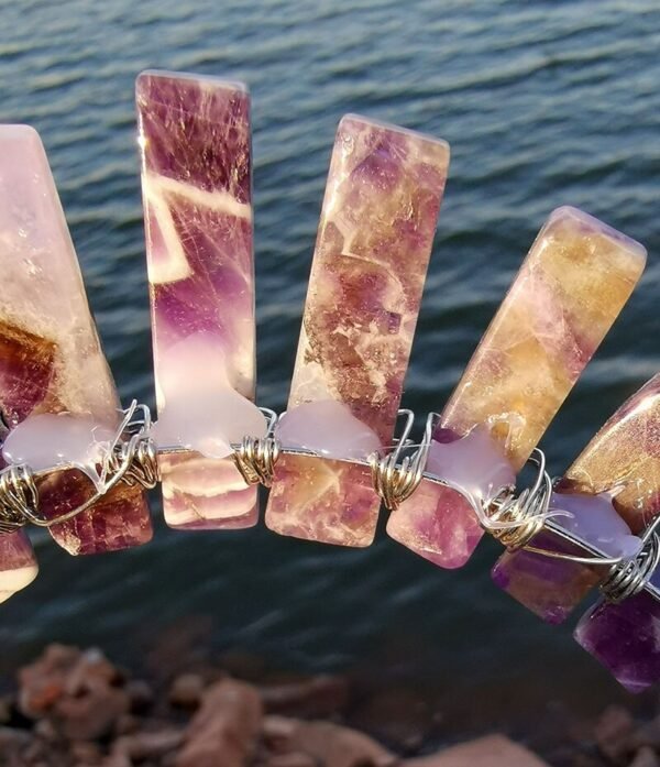 Magic Wicca~Witchcraft Accessories Raw Natural Crystal Wide Crystal Crown Headband Wicca Hair Accessories Bridal Party Gift