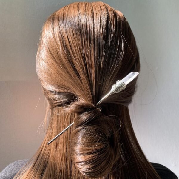 Witchcraft accessories Raw Crystal Hairpin Hair Stick Witch Vintage Gothic Pagan Wedding Bride Princess Gift