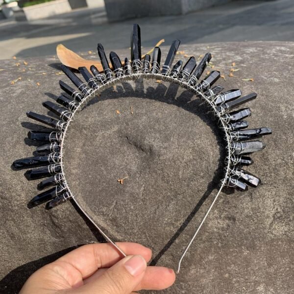 Magic Wicca~Witchcraft accessories Raw crystal crown  wedding bridal Witch hair accessories prom hairpin magic gothic pagan gift