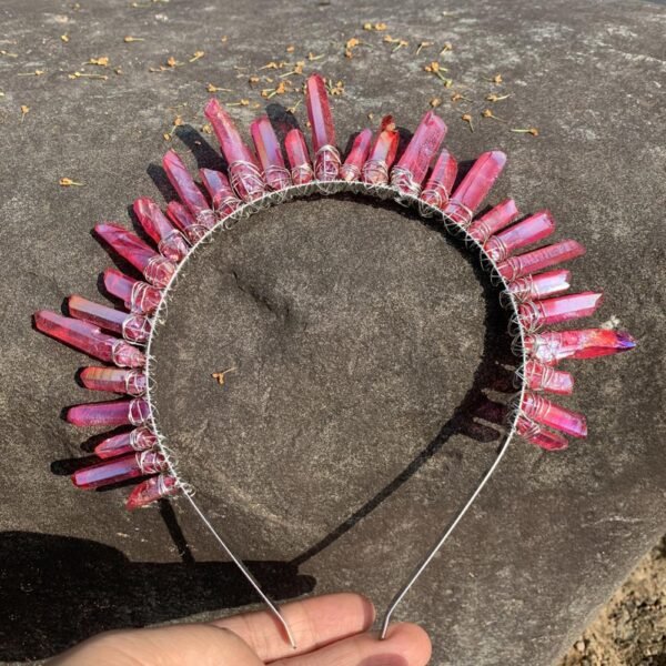 Magic Wicca~Witchcraft accessories Raw crystal crown  wedding bridal Witch hair accessories prom hairpin magic gothic pagan gift