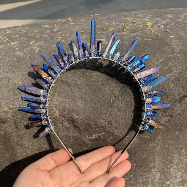 Magic Wicca~Witchcraft accessories Raw crystal crown  wedding bridal Witch hair accessories prom hairpin magic gothic pagan gift