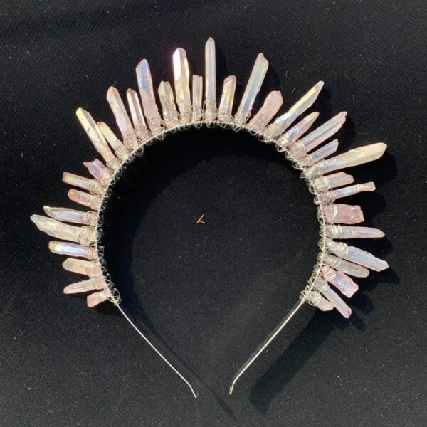 Magic Wicca~Witchcraft accessories Raw crystal crown  wedding bridal Witch hair accessories prom hairpin magic gothic pagan gift