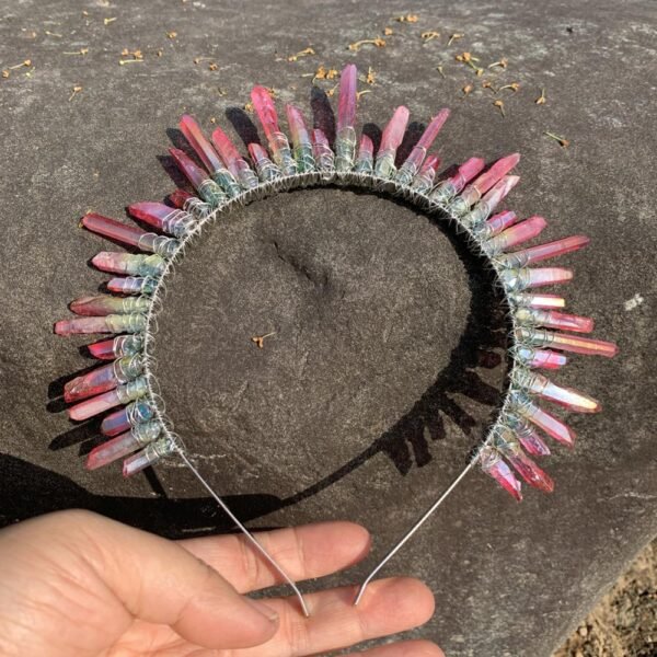 Magic Wicca~Witchcraft accessories Raw crystal crown  wedding bridal Witch hair accessories prom hairpin magic gothic pagan gift