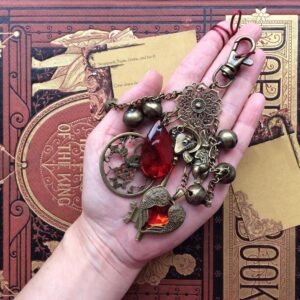 Gothic  Keychain ~Witches Bells Evil Spirits Keychain,Home Protection,New Home Gift,Occult Decor,White Witchcraft,Good Luck,Banish Evil,Wiccan