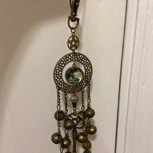 Gothic  Keychain ~Witches Bells moon Keychain,Home Protection,New Home Gift,for A Witch,Occult Decor,White Witchcraft,Good Luck,Banish Evil