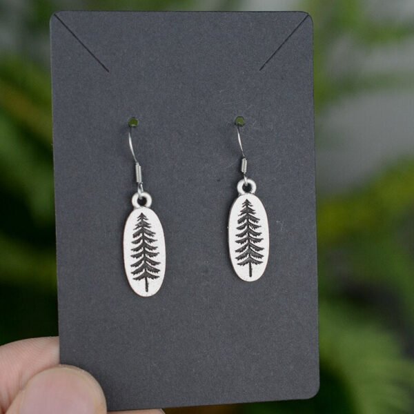 Witchy Gothic Crescent Moon Pentagram Earrings Dragon Celtics Axe Sword Drop Earring For Women Pine Mushroom Natural Jewelry