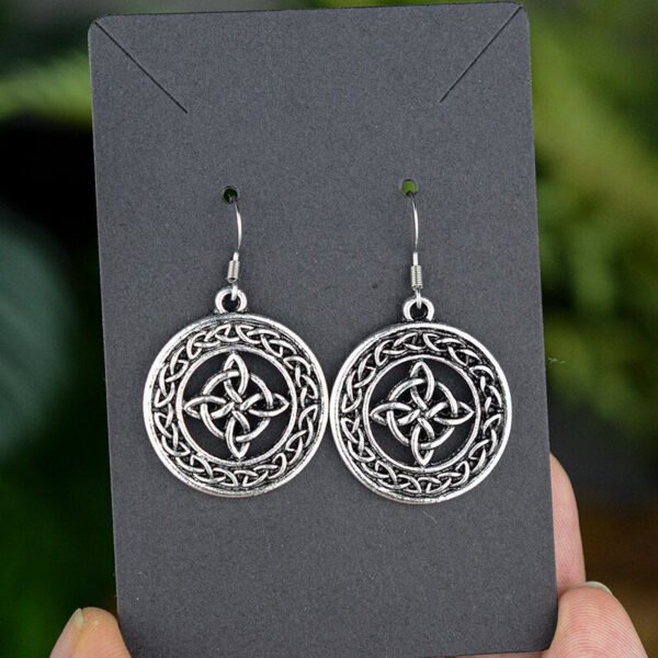 Witchy Gothic Crescent Moon Pentagram Earrings Dragon Celtics Axe Sword Drop Earring For Women Pine Mushroom Natural Jewelry