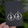 Witchy Gothic Crescent Moon Pentagram Earrings Dragon Celtics Axe Sword Drop Earring For Women Pine Mushroom Natural Jewelry