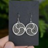 Witchy Gothic Crescent Moon Pentagram Earrings Dragon Celtics Axe Sword Drop Earring For Women Pine Mushroom Natural Jewelry