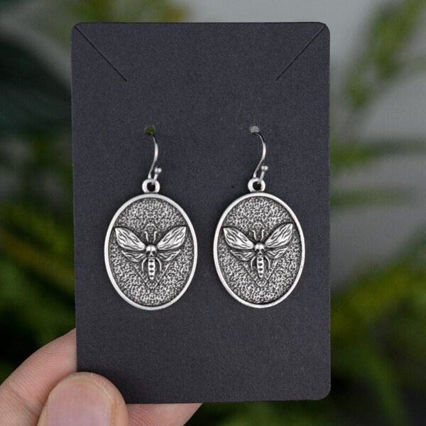 Witchy Gothic Crescent Moon Pentagram Earrings Dragon Celtics Axe Sword Drop Earring For Women Pine Mushroom Natural Jewelry