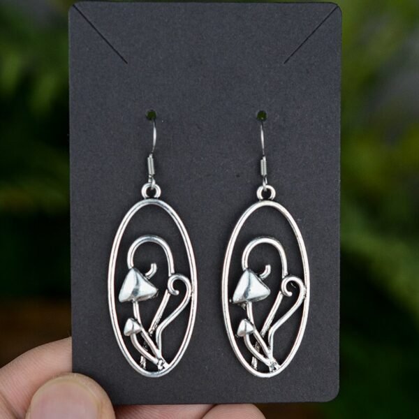 Witchy Gothic Crescent Moon Pentagram Earrings Dragon Celtics Axe Sword Drop Earring For Women Pine Mushroom Natural Jewelry