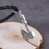 Wolf And Raven Slavic Amulets Talismans Viking Odin Axe Necklaces & Pendants Norse Vikings Jewelry Turkish Men Wicca