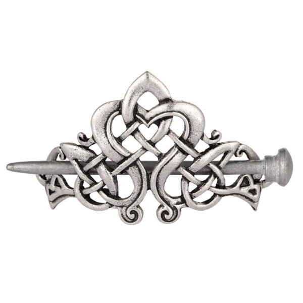 Magic Wicca~Women Antique Silver Metal Stick Slide Hair Clip Celtics Knots Hairpins Retro Hair Jewelry Accessories
