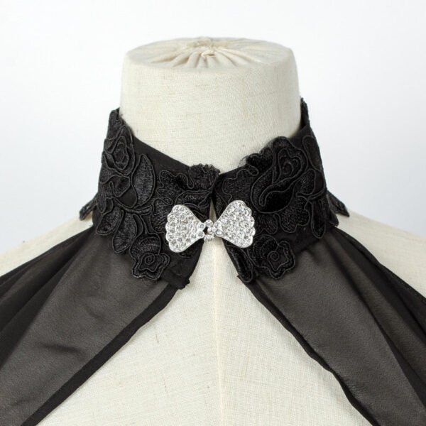 Women Medieval Fairy Shawl Cape Chiffon Gothic Wicca Robe Black Green Cosplay Victorian Dress Cloak Halloween Costume For Women - Cosplay Costumes