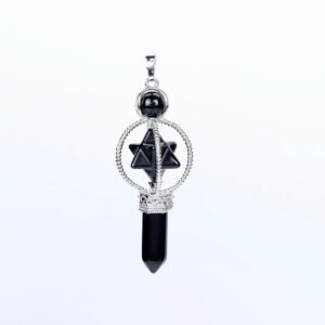 Pendulum Reiki Crystal | Pendant Reiki Healing Stone | Crystal Stones Merkaba - Women
